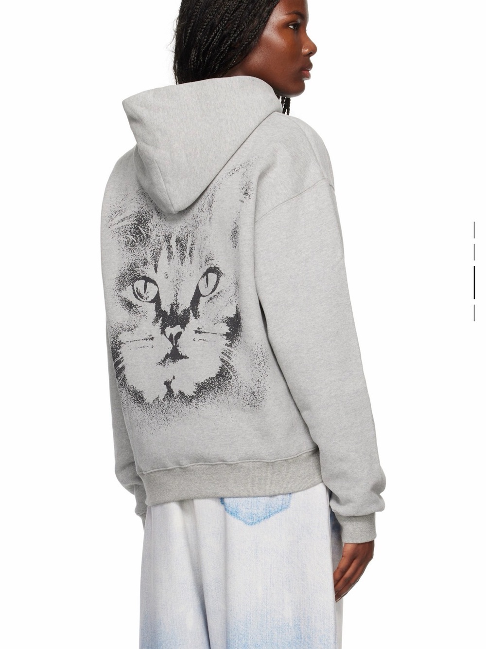 We Are Family Gray Cat Graphic Hoodie - Pets Cat Apparel - Picture 3 of 6